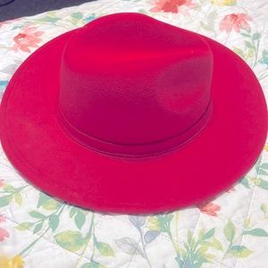 Pink fedora hat